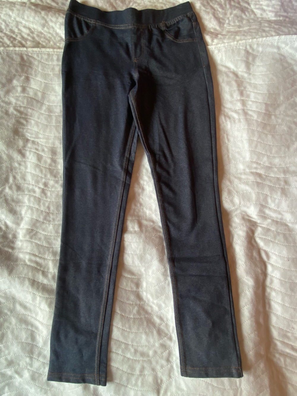 Extremely Me Girls Faux Denim Jeggings Size 10/12 Dark Wash